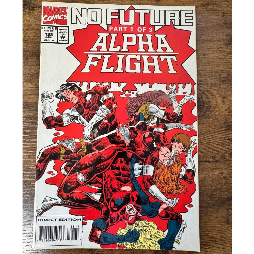 Marvel Alpha Flight #128 (Jan 1994) – No Future Part 1 of 3 | Direct Edition